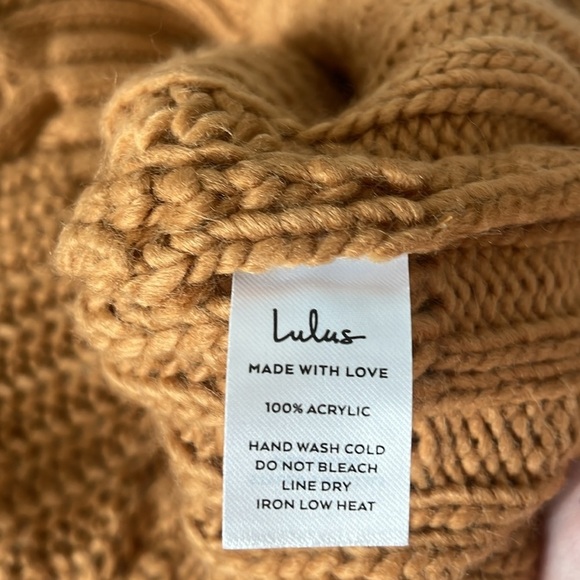 Lulus Cable Knit Fringe Oversized Mini Dress NWT Size Small - Picture 10 of 10